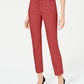 Calça feminina Alfani Tummy Control Slim Leg Vermelha Tamanho 8