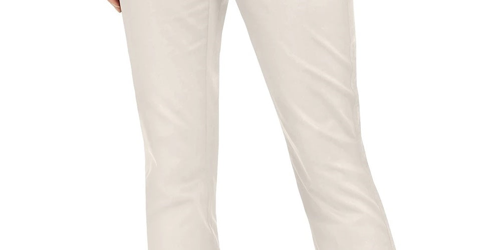 Calça Chino Bootcut de Algodão Feminina Style &amp; Co Bege Tamanho 18