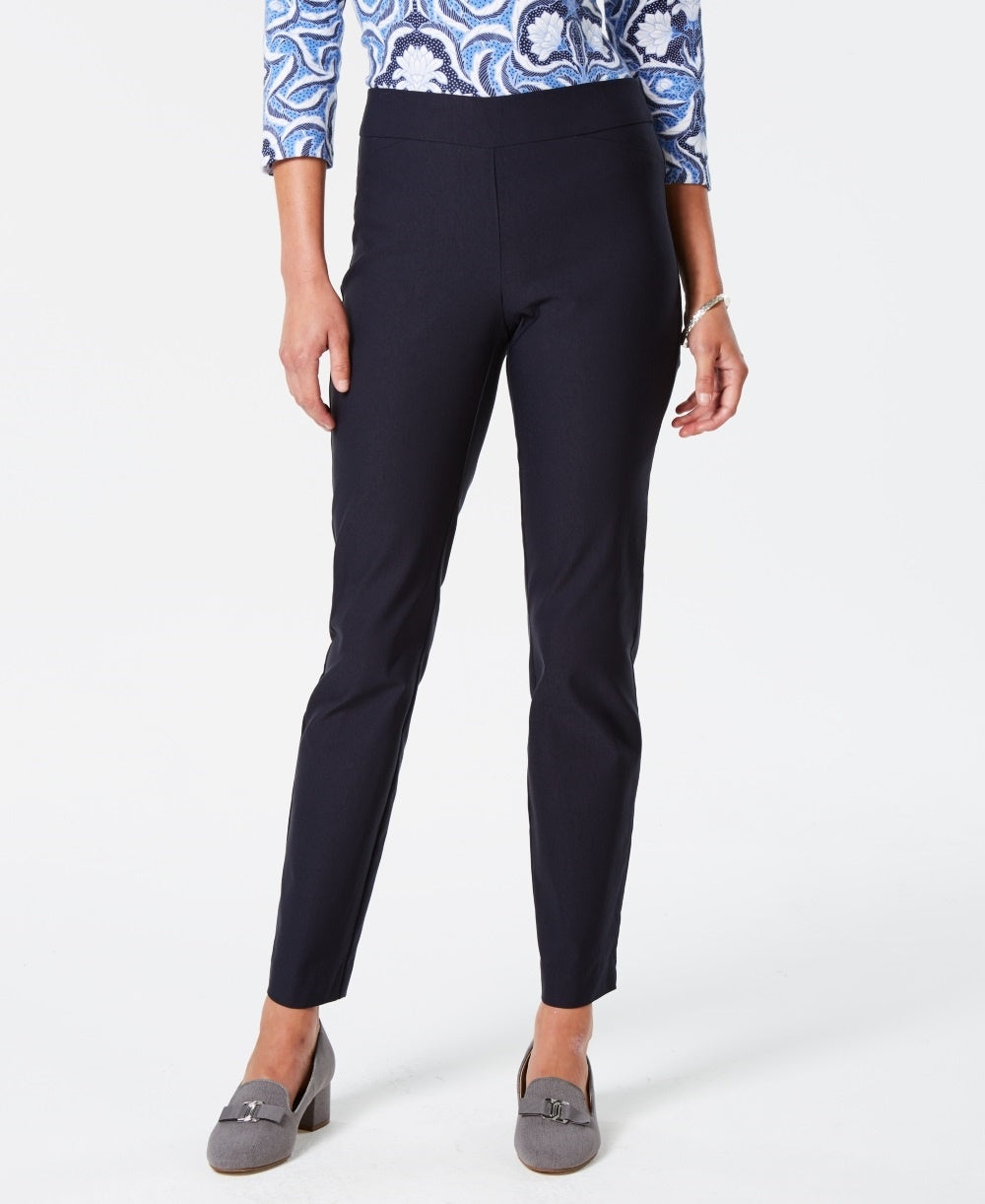 Calça feminina Charter Club Cambridge Skinny Tummy Control Azul Tamanho 6