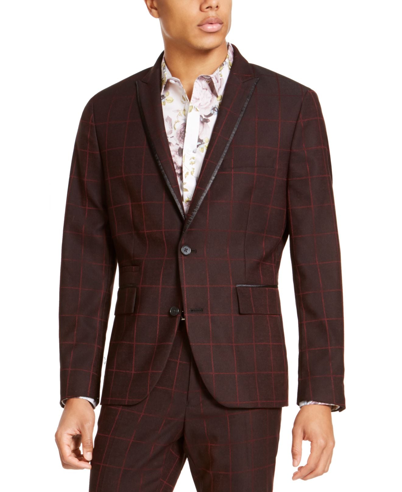 INC International Concepts Terno Masculino Separado Alto Slim Fit Blazer Elástico Preto Tamanho XX-Grande