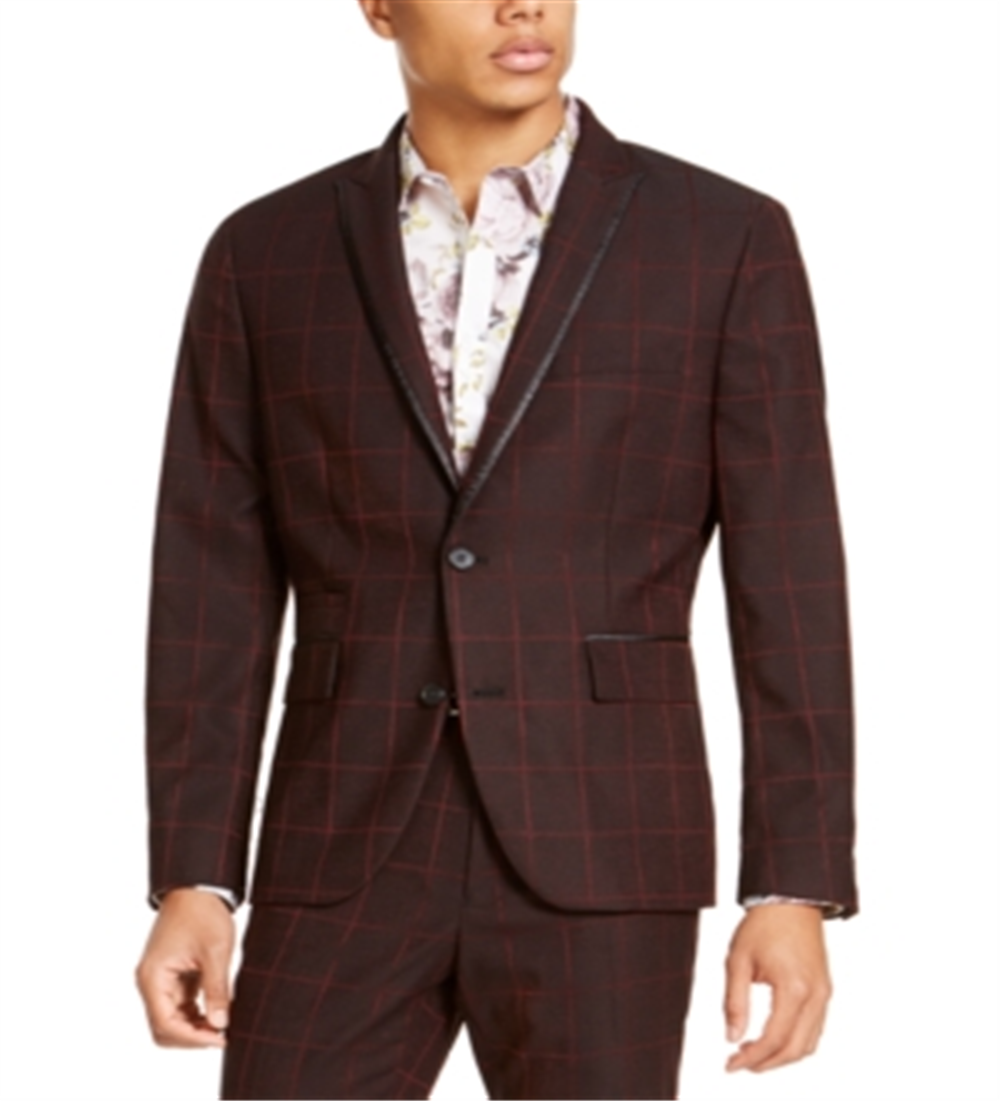 INC International Concepts Terno Masculino Separado Alto Slim Fit Blazer Elástico Preto Tamanho XX-Grande