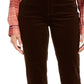 Calça de veludo cotelê Lexington Tummy Control feminina Charter Club, tamanho 20X5, marrom