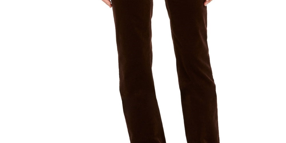 Calça de veludo cotelê Lexington Tummy Control feminina Charter Club, tamanho 20X5, marrom