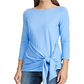 Blusa Ralph Lauren Feminina Transpassada Decote Canoa Azul Tamanho Grande
