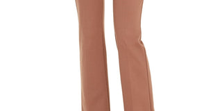 Calça Alfani Feminina com Cós Elástico e Botões Marrom Tamanho 16