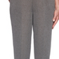 Calça listrada feminina Alfred Dunner Sapphire Skies cinza tamanho 16 pequena