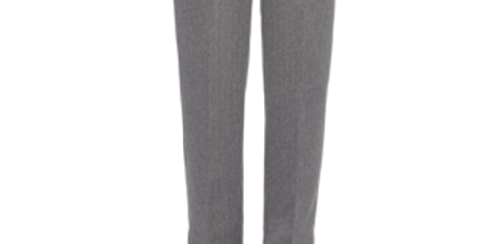 Calça listrada feminina Alfred Dunner Sapphire Skies cinza tamanho 16 pequena