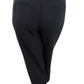 Calça curta Alfani feminina com cinto e faixa, preta, tamanho 10
