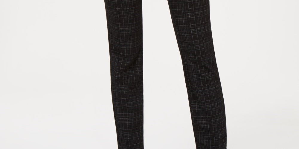 Calça jeans skinny com controle de barriga estampada feminina Style &amp; Co, preta, tamanho 2