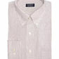 Camisa social masculina Club Room Classic Regular Fit Stretch resistente a rugas University Stripe Borgonha/Branco Tamanho 18