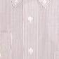 Camisa social masculina Club Room Classic Regular Fit Stretch resistente a rugas University Stripe Borgonha/Branco Tamanho 18