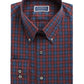 Camisa social masculina de algodão com ajuste regular Club Room, vermelha, tamanho 18x34-35