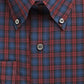 Camisa social masculina de algodão com ajuste regular Club Room, vermelha, tamanho 18x34-35