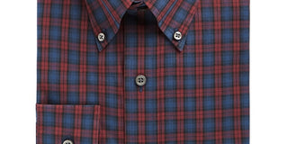 Camisa social masculina de algodão com ajuste regular Club Room, vermelha, tamanho 18x34-35