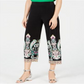 Calça curta estampada larga Buddha Paisley da INC International Concepts para mulheres, preta, tamanho pequeno e pequeno