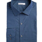 Camisa social masculina de algodão com gola Bar III, tamanho azul