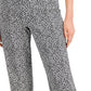 Calça feminina estampada JM Collection preta tamanho médio