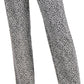 Calça feminina estampada JM Collection preta tamanho médio