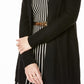 Cardigan feminino de cashmere Nicki com frente aberta, tamanho regular, preto, tamanho extrapequeno