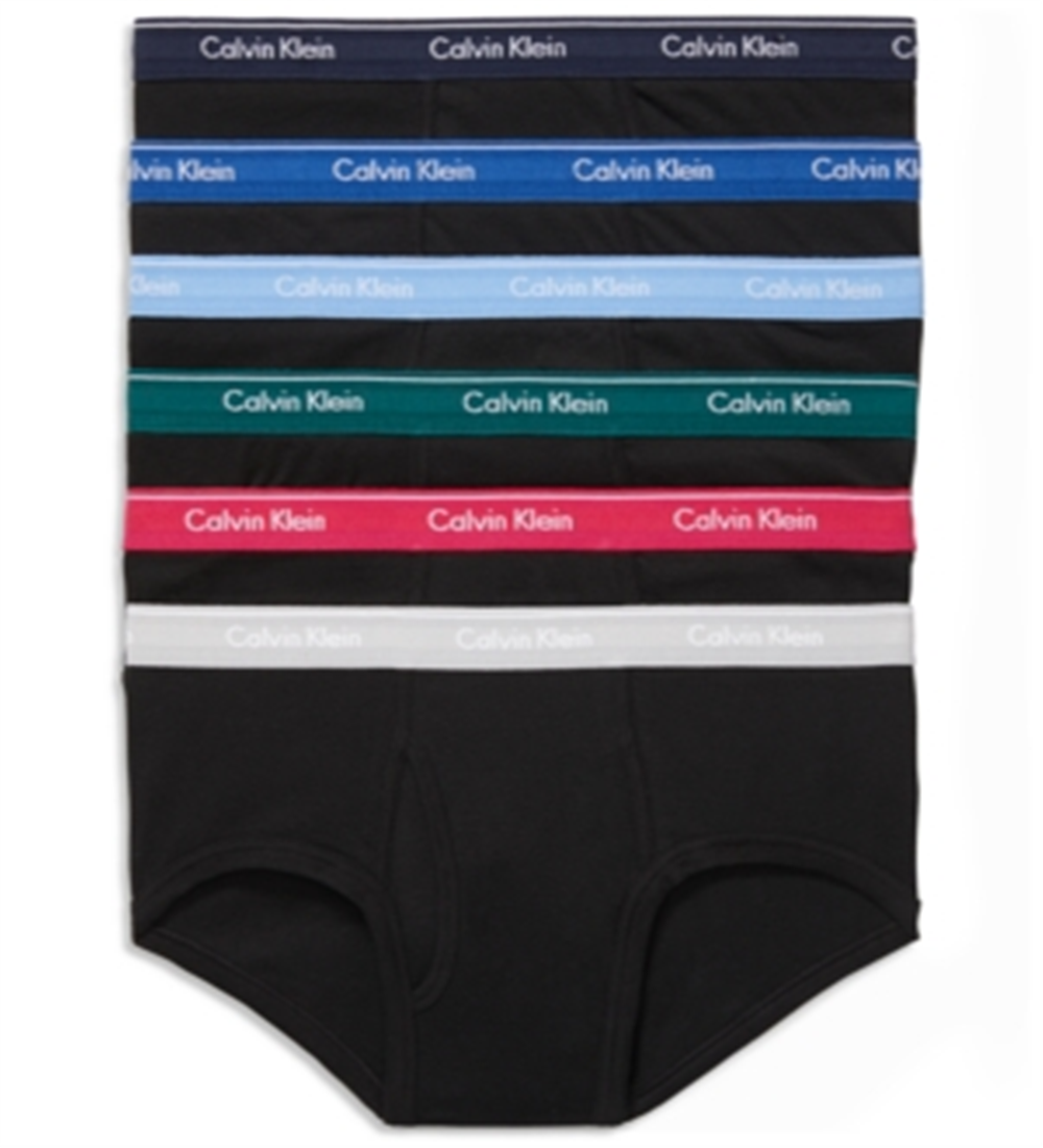 Calvin Klein Men's Briefs - Pacote com 6 Cuecas Sortidas - Prata - Tamanho X-G