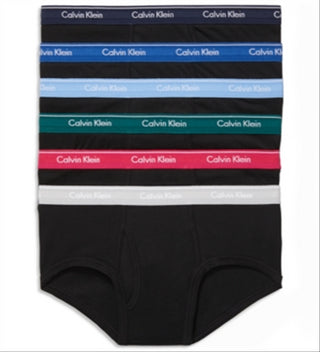 Calvin Klein Men's Briefs - Pacote com 6 Cuecas Sortidas - Prata - Tamanho X-G