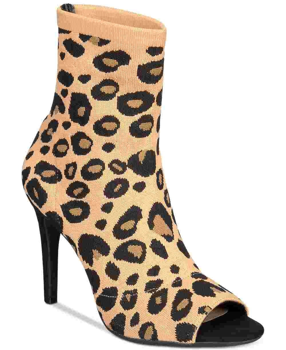 INC International Concepts Rielee Open Toe Shooties Feminino Marrom Tamanho 10 M
