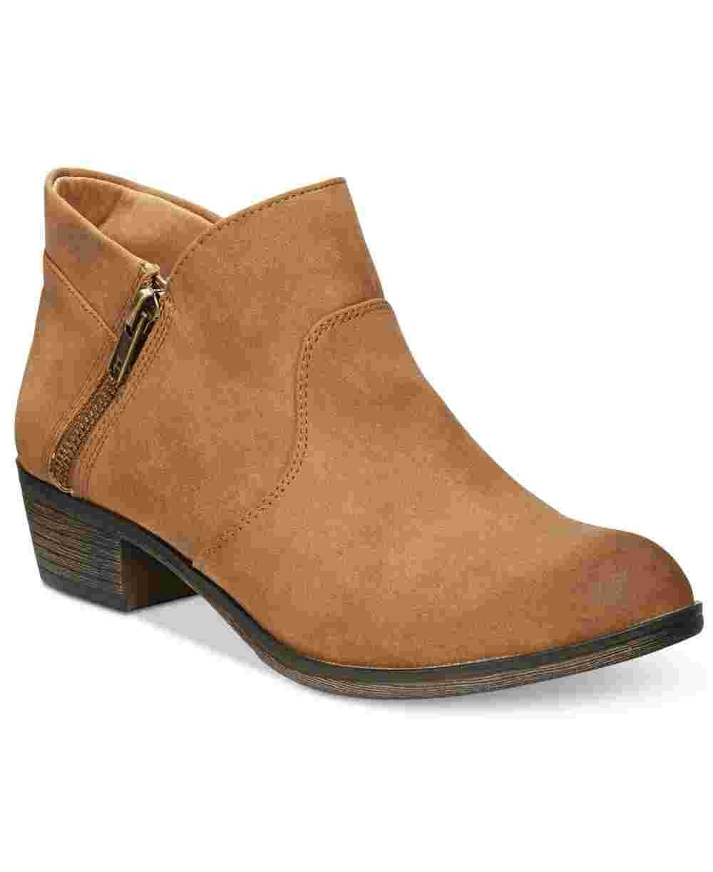 Botas femininas American Rag Abby Ankle Boots Marrom Tamanho 10 M