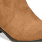 Botas femininas American Rag Abby Ankle Boots Marrom Tamanho 10 M