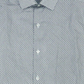 Camisa social masculina Bar III com gola estampada e corte slim, azul marinho, tamanho GG -36X37