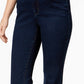 Calça jeans feminina Charter Club Lexington reta azul tamanho 18
