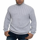 Suéter masculino Sean John Tri Pattern gola alta cinza tamanho médio