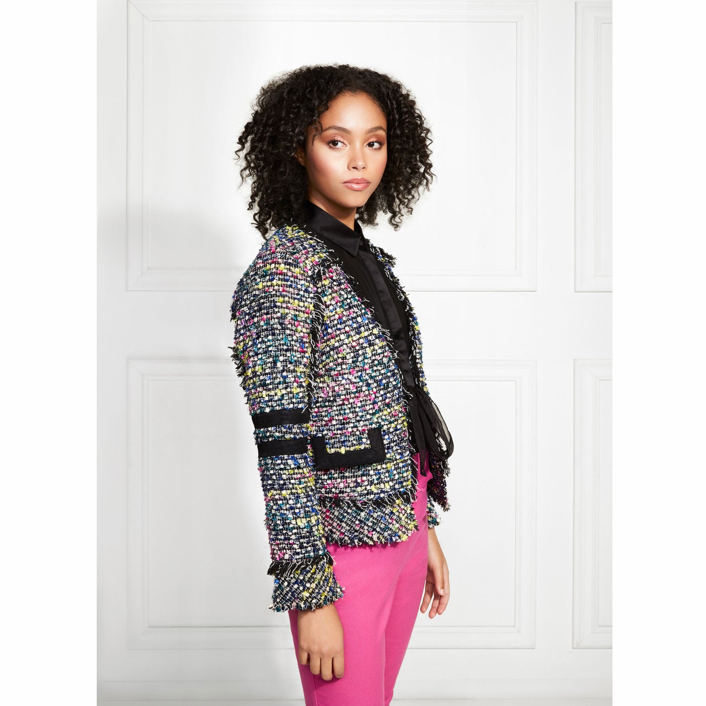 Jaqueta de tweed feminina Rachel Zoe, tamanho 6