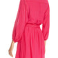 Vestido Joie Feminino Favia com Cintura Amarrada e Manga 3/4 Rosa Tamanho X-S