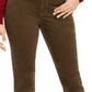 Calças de controle de barriga de veludo cotelê Lexington feminino Charter Club, verde, tamanho 8