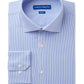 Camisa social listrada masculina Vince Camuto, azul, tamanho 14