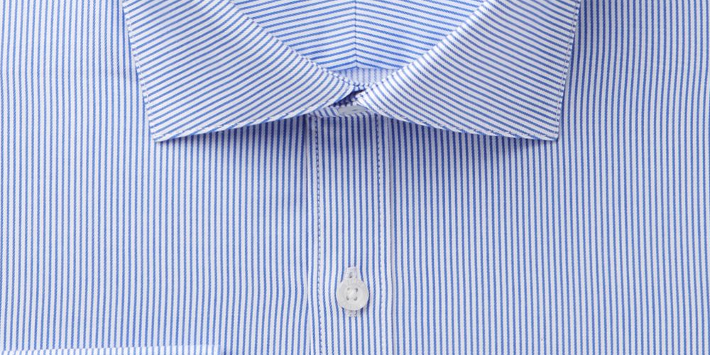 Camisa social listrada masculina Vince Camuto, azul, tamanho 14