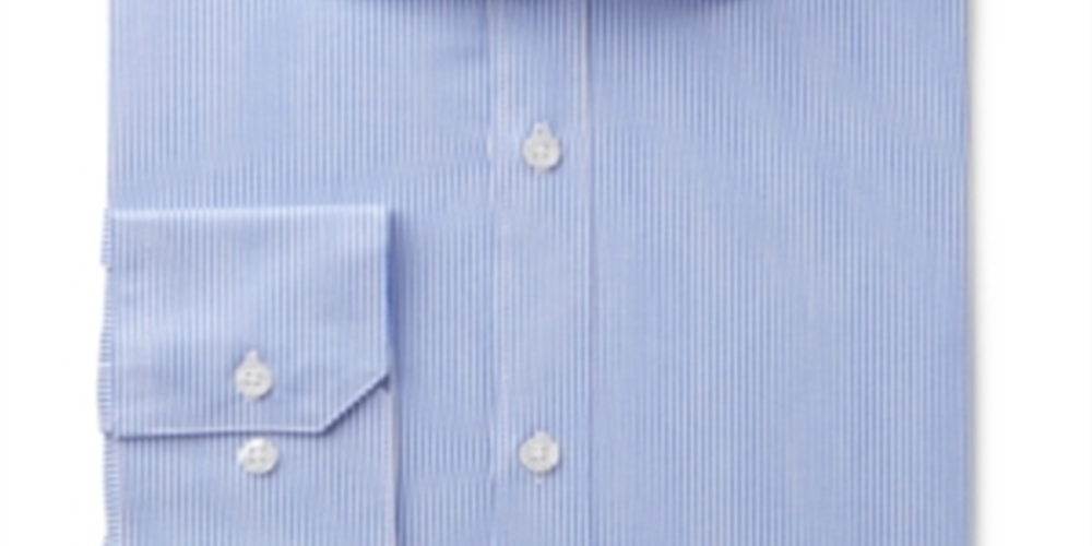 Camisa social listrada masculina Vince Camuto, azul, tamanho 14