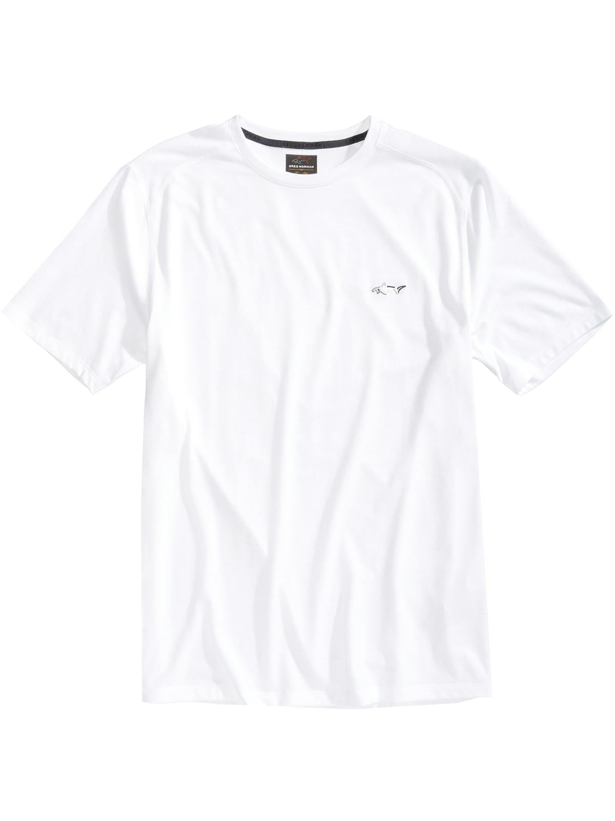 Camiseta masculina Attack Life com gola redonda e logotipo, tamanho pequeno, branca