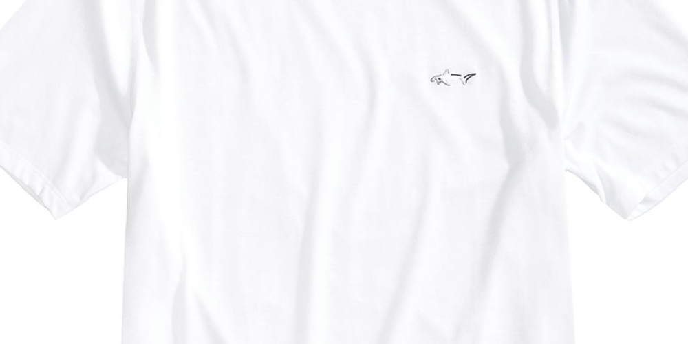 Camiseta masculina Attack Life com gola redonda e logotipo, tamanho pequeno, branca