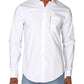 Camisa masculina Kenneth Cole Reaction Slim Fit manga comprida com botões, branca, tamanho extragrande