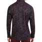 Camisa masculina com botões e estampa Sylas da INC International Concepts, preta, tamanho médio