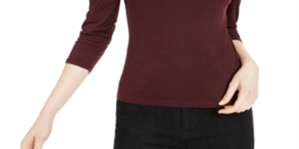 Blusa feminina Bar III com acabamento em malha e manga bufante, marrom, tamanho 2XS