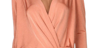 Body feminino Free People, malha canelada, drapeado, marrom, tamanho médio