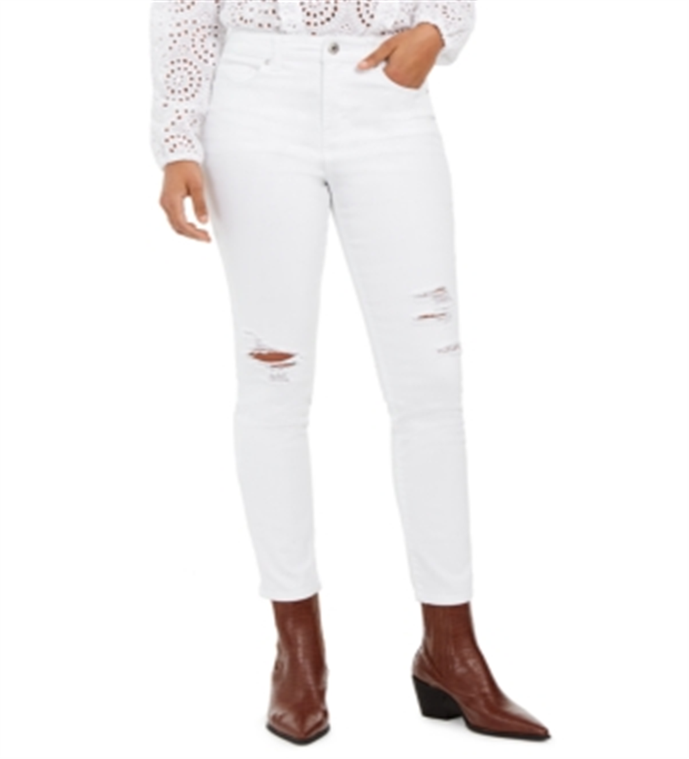 Calça jeans skinny feminina Style &amp; Co, branca, tamanho 14