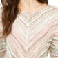 Blusa feminina com listras frontais e amarração, estilo &amp; co, verde, tamanho pequeno