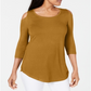 JM Collection Blusa feminina com ombros descobertos, amarela, tamanho pequeno