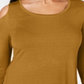 JM Collection Blusa feminina com ombros descobertos, amarela, tamanho pequeno