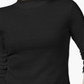 Blusa de malha feminina Charter Club com gola alta e manga 3/4, preta, tamanho XX-G