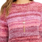 Suéter feminino de chenille com gola redonda estilo &amp; co, rosa, tamanho pequeno G