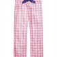 Calça de pijama xadrez Max &amp; Olivia Little &amp; Big Girl's rosa tamanho M